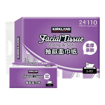 科克蘭 三層抽取式袋裝面紙 110抽 X 24包