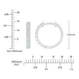 0.50 克拉 14K白K金 圓形鑽石耳環 VS2/I