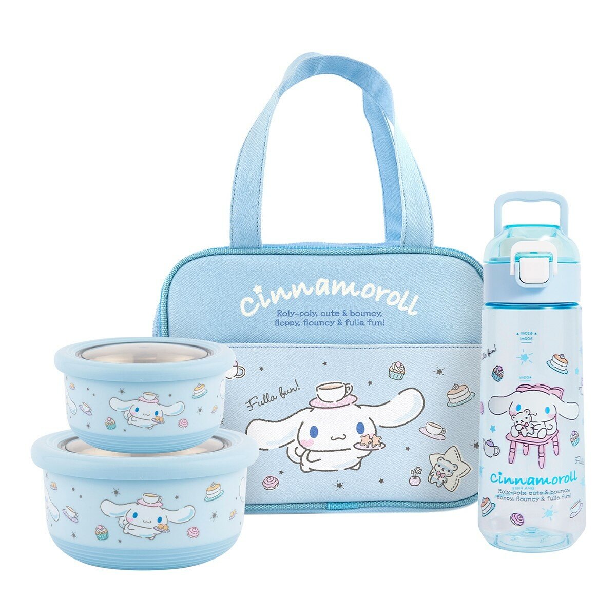 HOUSUXI Shuxi Bộ đồ ăn cho trẻ em nhân dịp khai giảng, 4 món, hình chú chó tai to