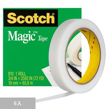 3M Scotch 隱形膠帶 19公釐 X 65.8公尺 X 6入