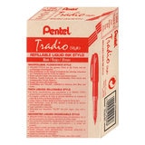 Pentel Tradio 德拉迪塑膠鋼筆 3支 紅