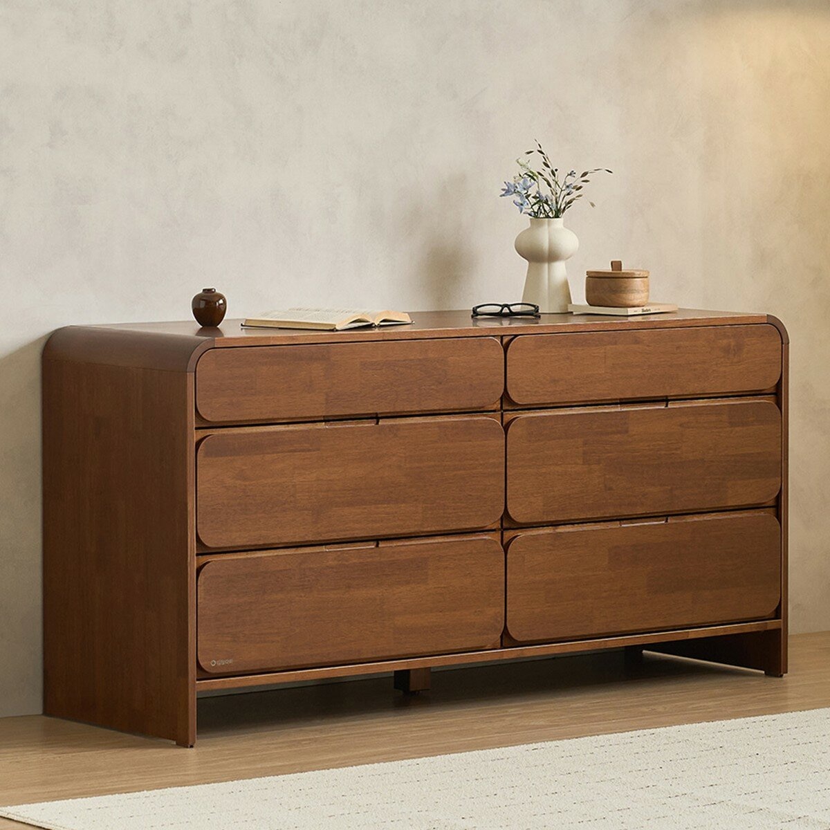 Finlandia Estante 六格抽屜櫃 胡桃色