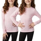 32 Degrees 兒童保暖衣兩件組 粉紅