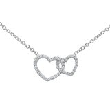 0.18克拉 圓形鑽石心型項鍊 VS2/I