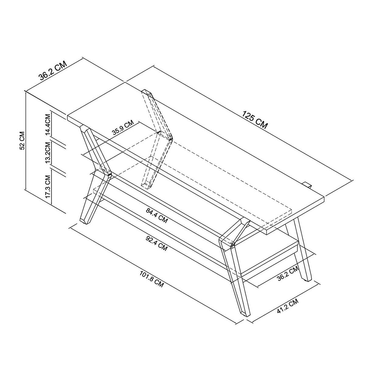 Bentley Designs Kristen 橡木開放式置物架