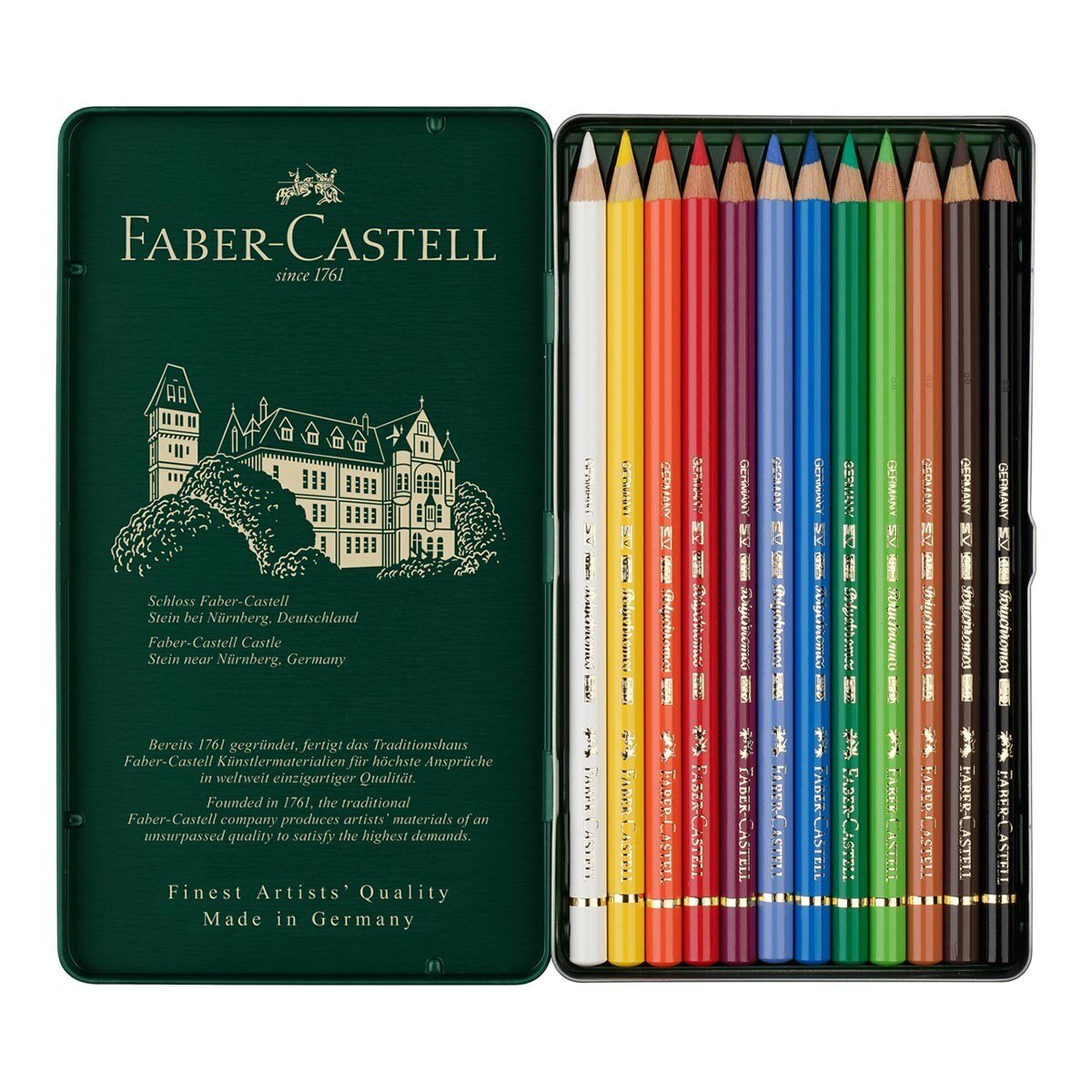 Faber-Castell 輝柏 藝術家級油性色鉛筆 12色