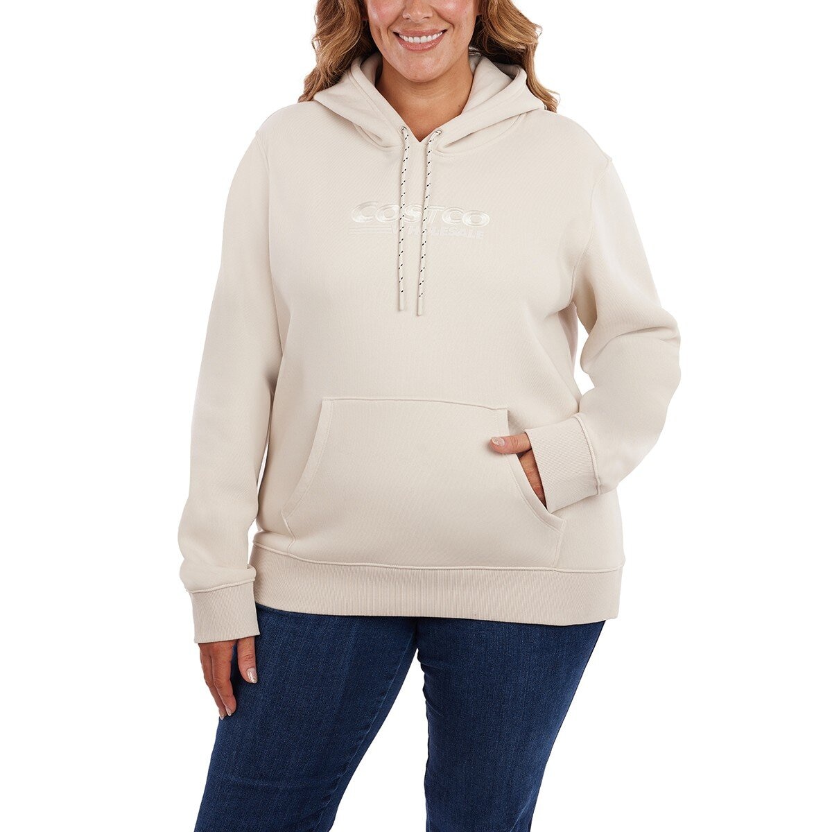 科克蘭 連帽長袖上衣 象牙白