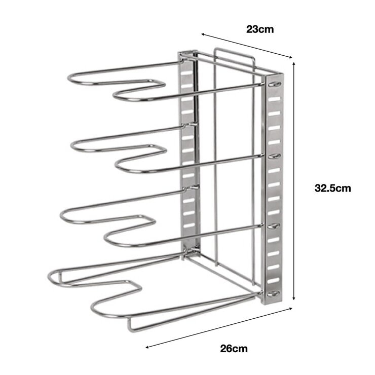 4BNK 不鏽鋼可調式鍋具蓋收納架