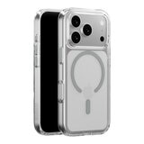 MAGEASY Bright M 不發黃軍規磁吸透明殼 iPhone 17 Pro(迷霧磁圈) + 鏡頭保護貼Lenz(迷霧) + Vetro 9H 鋼化玻璃保護膜