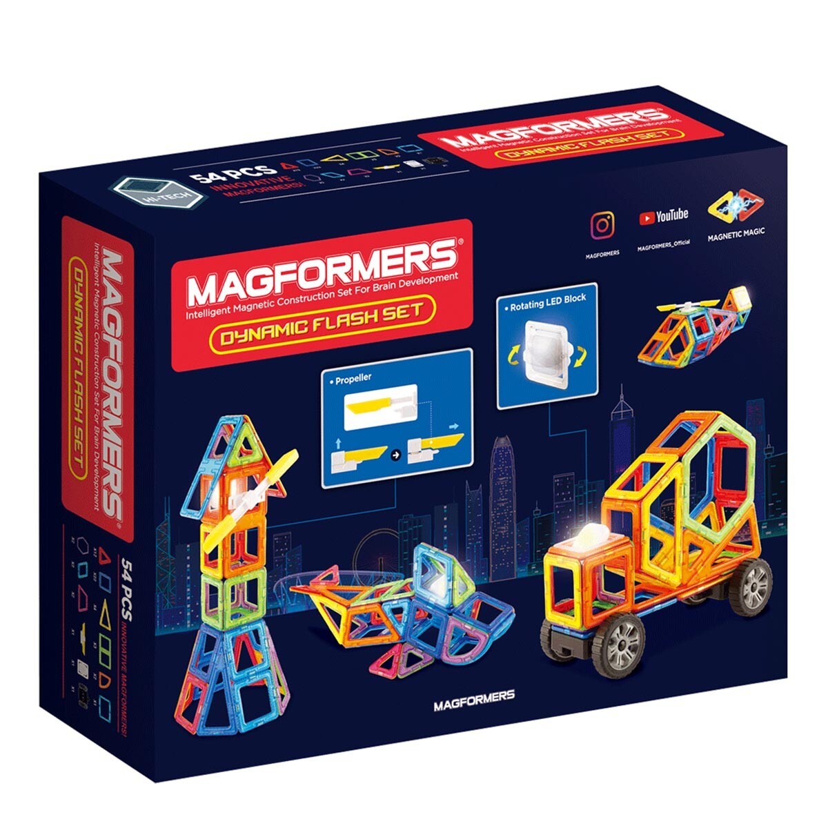 Magformers 磁性建構片 閃光車 54片裝