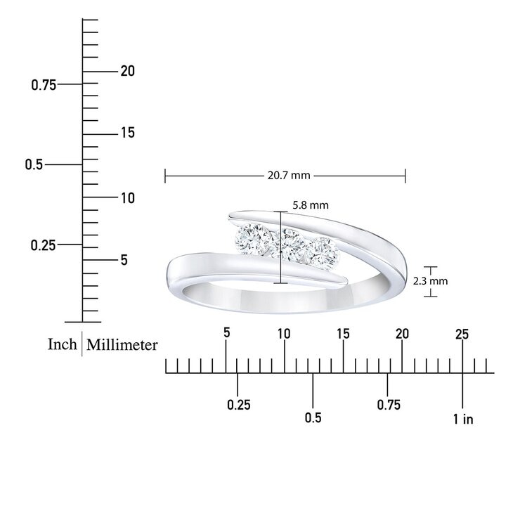 0.3克拉 14K白K金 鑽石戒指 VS2/I