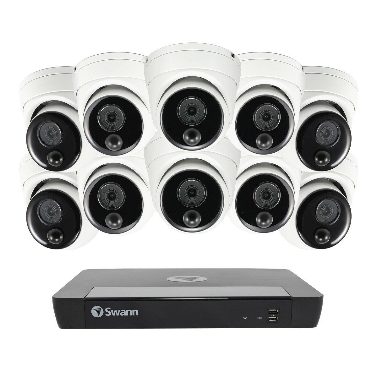 Swann 4K 半球型攝影機 X 10 + 16通道NVR套裝 Swann 4K 半球型攝影機 X 10 + 16通道NVR套裝