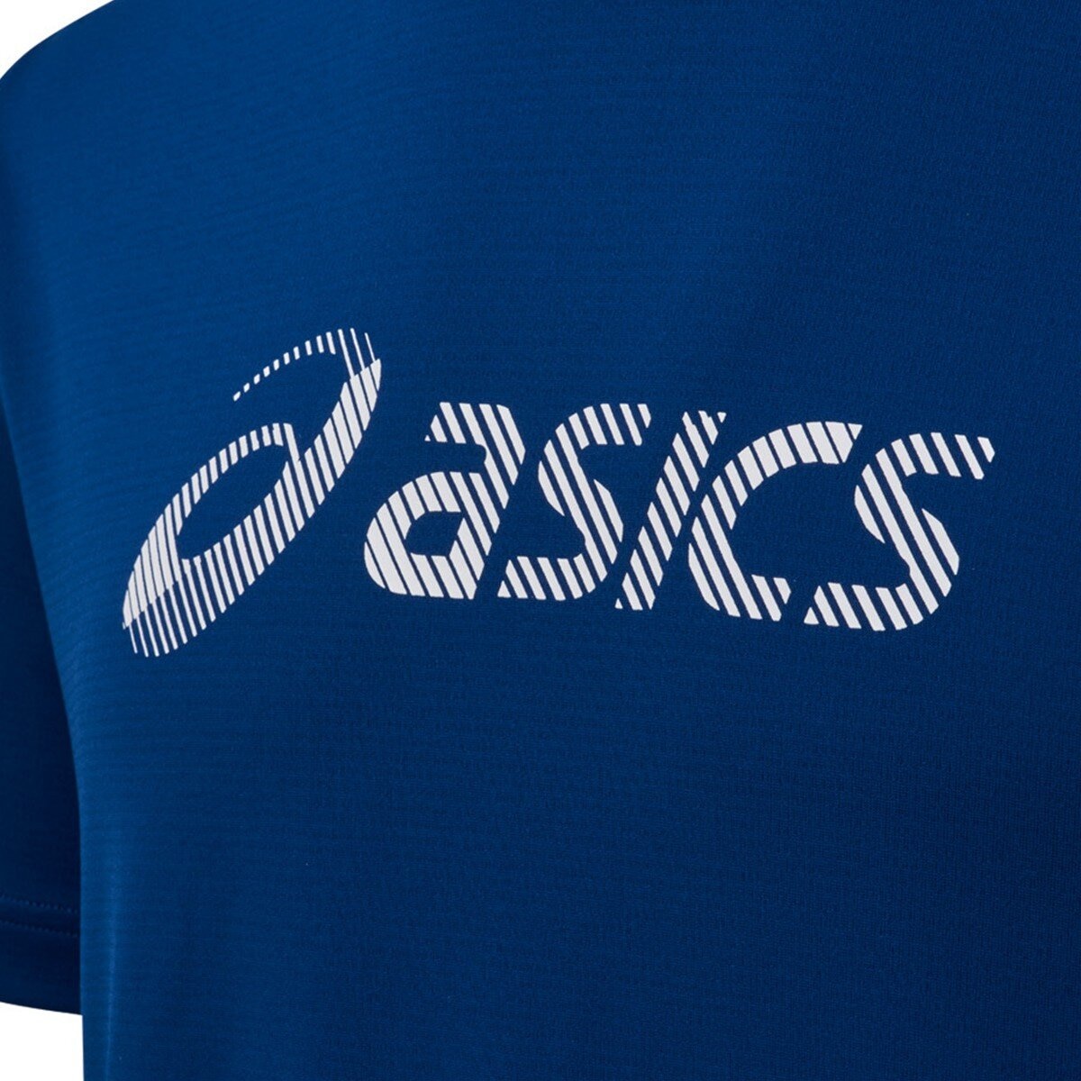 Asics 男短袖運動上衣 深藍色 S