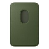 Apple iPhone MagSafe 精細織紋卡套 青苔色