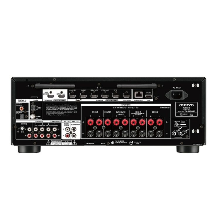 ONKYO ELAC 兩聲道立體組合 TXNR696+DF52+D1C1018 Excellence 喇叭線6M