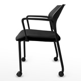 Musical Chairs Impressa 輪型扶手訪客椅 黑色椅面
