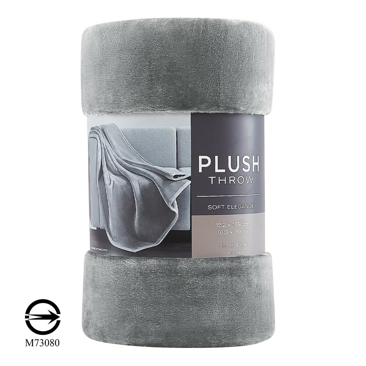 法蘭絨舒適毯 152公分 X 178公分 灰 法蘭絨舒適毯 152公分 X 178公分 灰