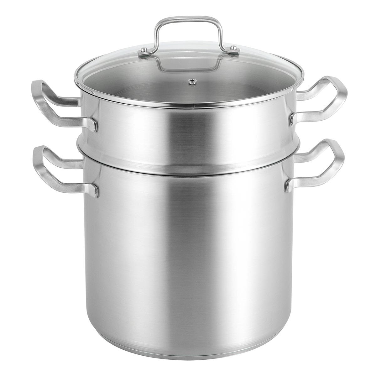 不鏽鋼湯鍋含蓋附蒸籠 24公分