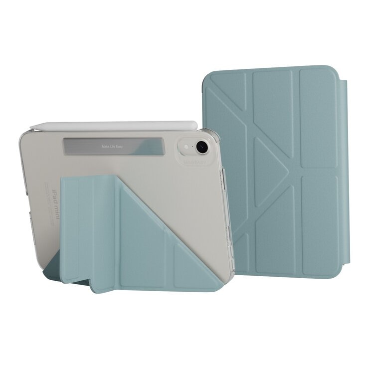 MAGEASY Facet 全方位支架透明背蓋保護套 iPad mini 7 2024 / A17 Pro / iPad mini 6 2021 寧靜藍 MAGEASY Facet 全方位支架透明背蓋保護套 iPad mini 7 2024 / A17 Pro / iPad mini 6 2021 寧靜藍