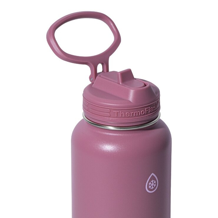 Thermoflask 不鏽鋼保冷保溫瓶 946毫升 X 2件組 深邃黑+霧玫瑰粉