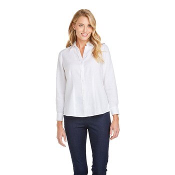 Foxcroft 女亞麻長袖襯衫 Foxcroft 女亞麻長袖襯衫
