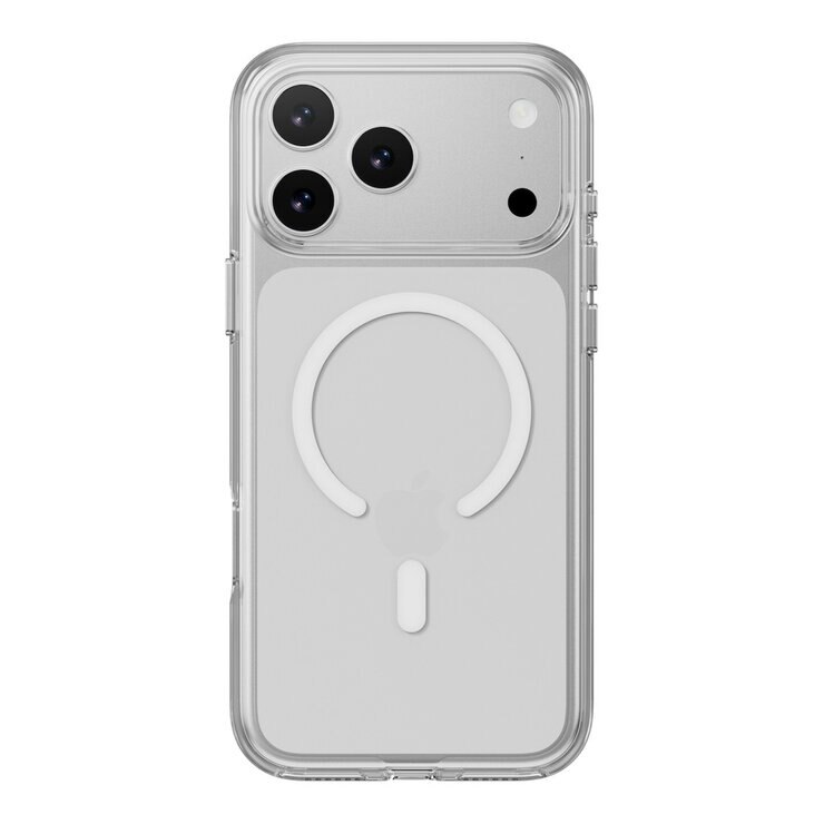 MAGEASY Bright M 不發黃軍規磁吸透明殼 iPhone 17 Pro Max(白磁圈) + 鏡頭保護貼Lenz(午夜) + Vetro 9H 鋼化玻璃保護膜