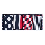 Happy Socks 男襪四入組禮盒 藍色組
