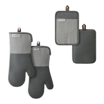KitchenAid 矽膠廚房隔熱 4件組 (隔熱手套 X 2入 + 隔熱墊 X 2入) KitchenAid 矽膠廚房隔熱 4件組 (隔熱手套 X 2入 + 隔熱墊 X 2入)