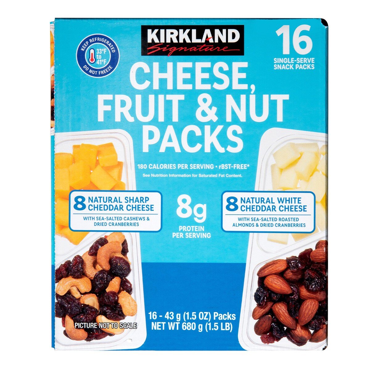 Kirkland Signature 科克蘭 乾酪蔓越莓乾堅果組合16入 Costco 好市多