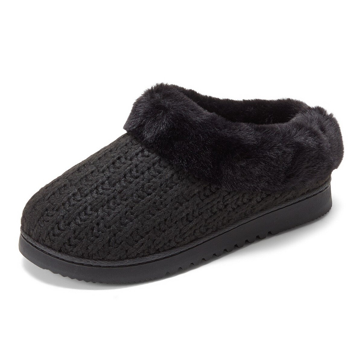 Dearfoams 女保暖休閒鞋 黑