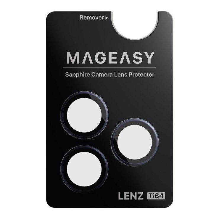 MAGEASY Bright M 不發黃軍規磁吸透明殼 iPhone 17 Pro Max(午夜磁圈) + 鏡頭保護貼Lenz鈦合金(午夜鈦) + Vetro 9H 鋼化玻璃保護膜