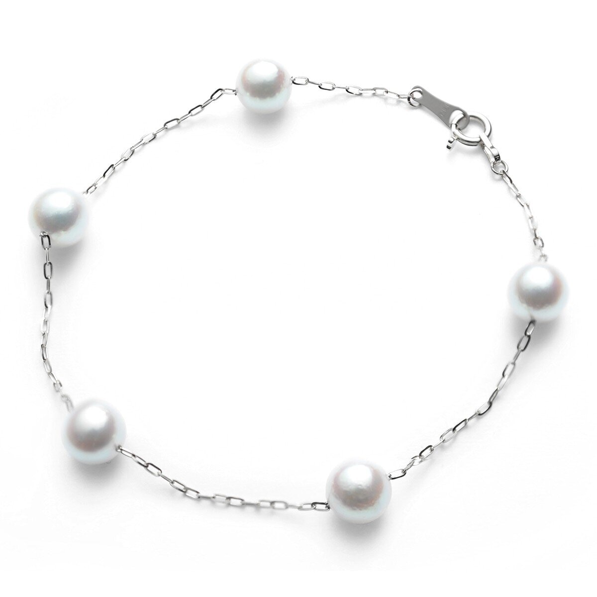 Tokyo Pearl 鉑金 6.0公釐 - 6.5公釐 Akoya 珍珠手環