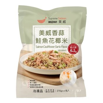 美威 冷凍香蒜鮭魚花椰米 1.08公斤 美威 冷凍香蒜鮭魚花椰米 1.08公斤