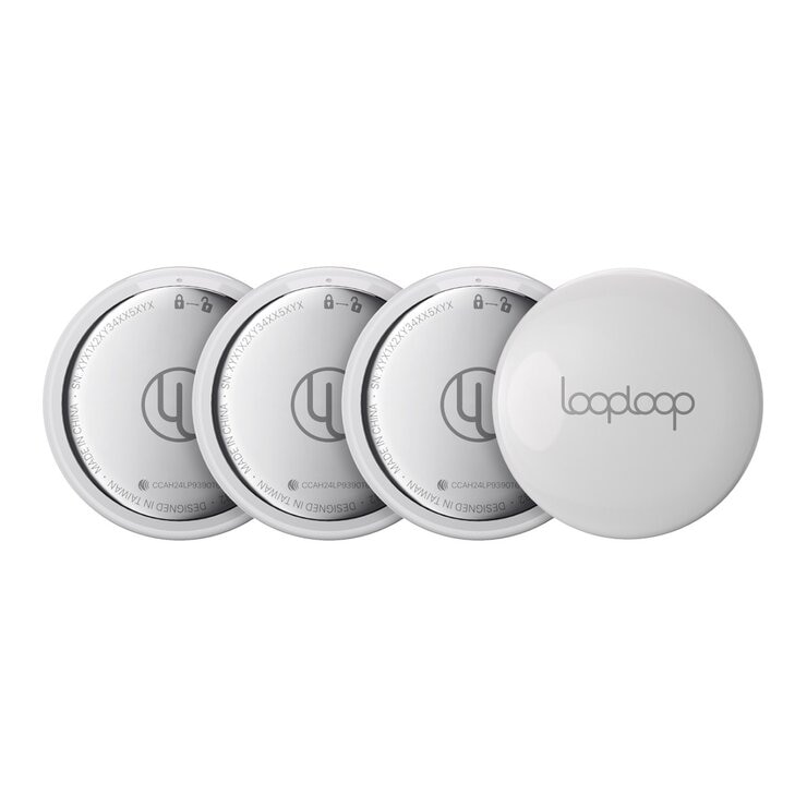 Looploop Tag 物品尋找器 AT-10 含配件四入組 薰衣紫