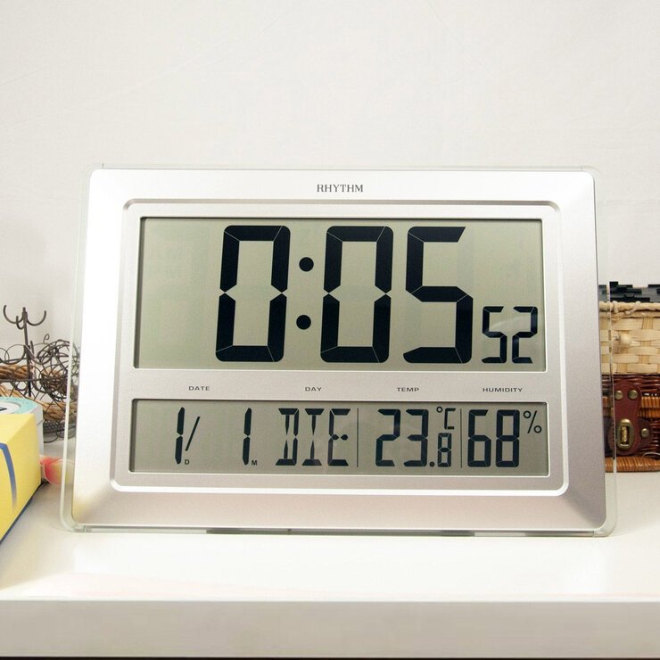 麗聲鐘 數位式液晶顯示座掛電子鐘 LCW015NR19