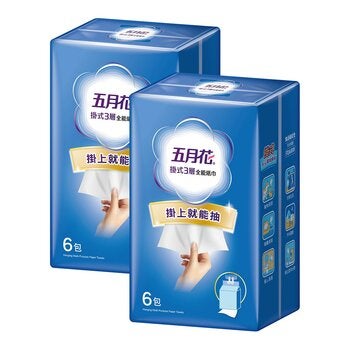 五月花 掛式三層紙巾 300 抽 X 12入 五月花 掛式三層紙巾 300 抽 X 12入