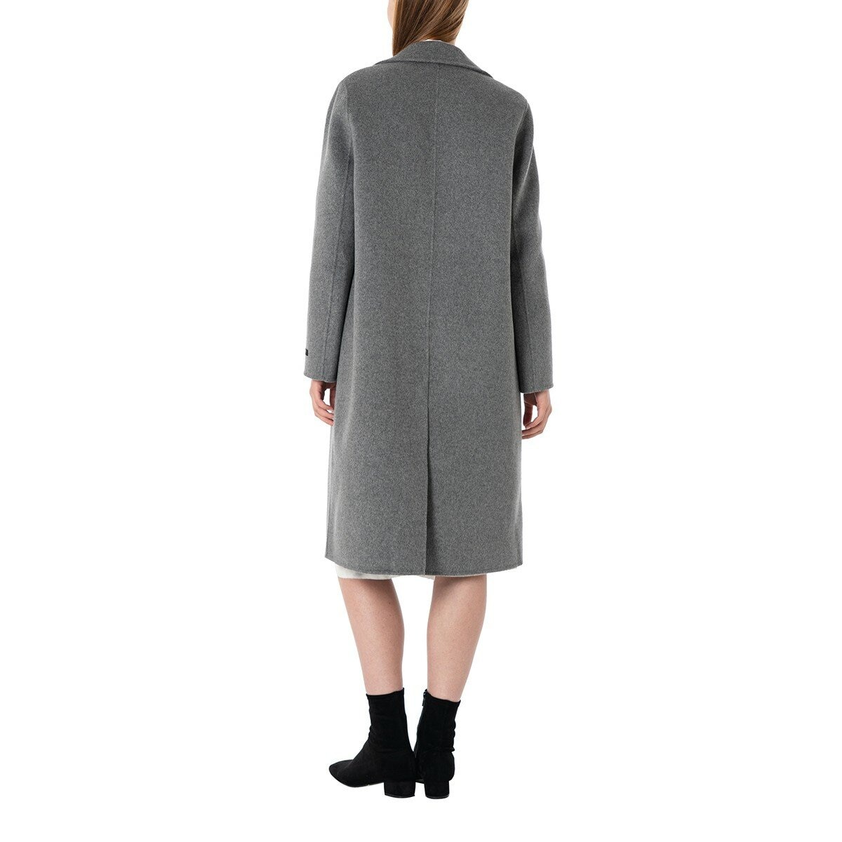 Visit In Ny 韓版女鵝絨內裡羊毛大衣 灰藍 Visit In Ny 韓版女鵝絨內裡羊毛大衣 灰藍