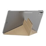 MAGEASY Facet 全方位支架透明背蓋保護套 2024 iPad Pro 13吋 奶茶色