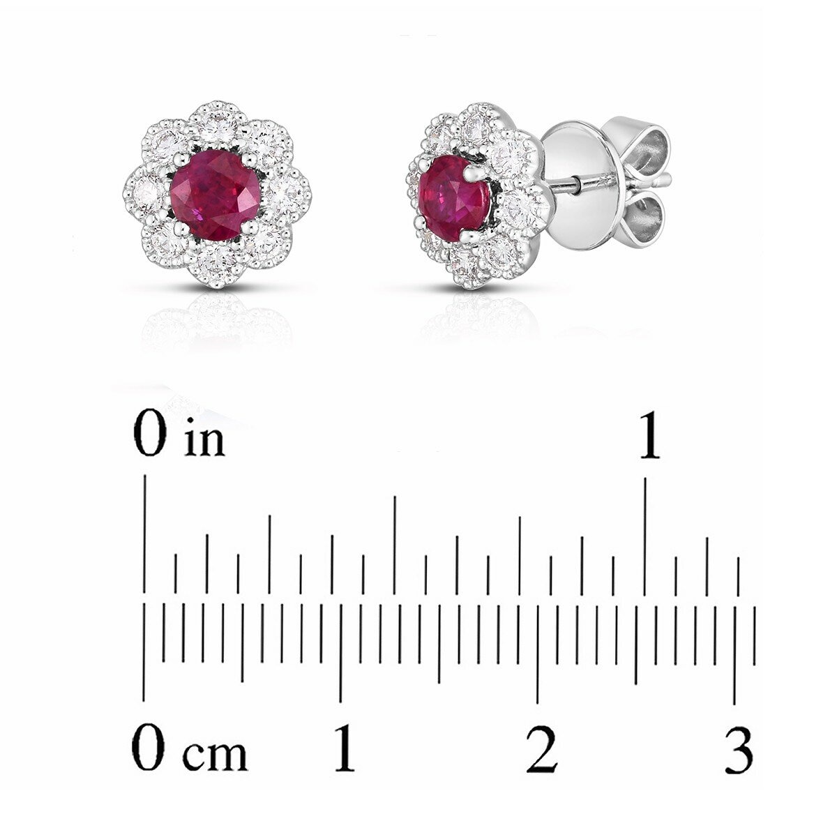 0.45克拉 紅寶石鑽石耳環 VS2/I 0.45克拉 紅寶石鑽石耳環 VS2/I