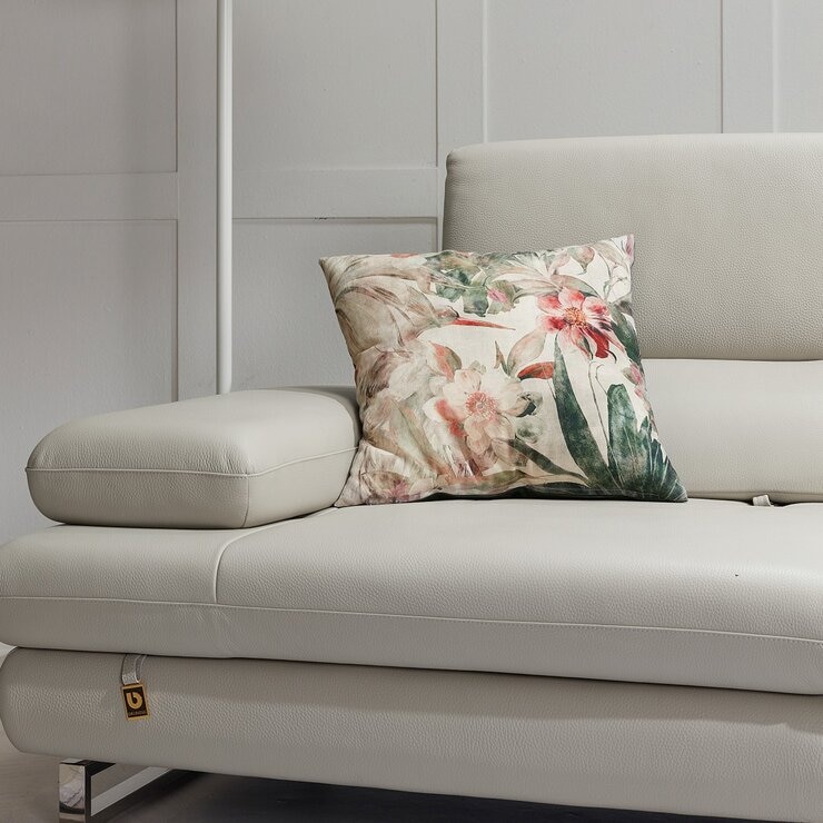 Duaning 全牛皮雙人座沙發 灰