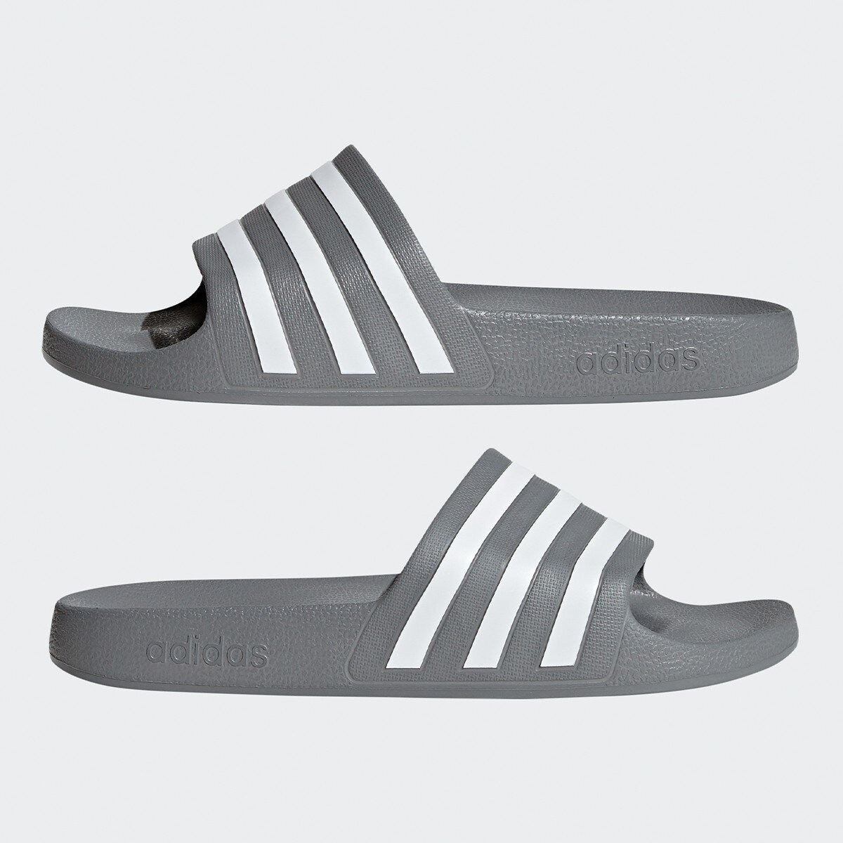 Adidas 男 Adilette Aqua 運動拖鞋 灰