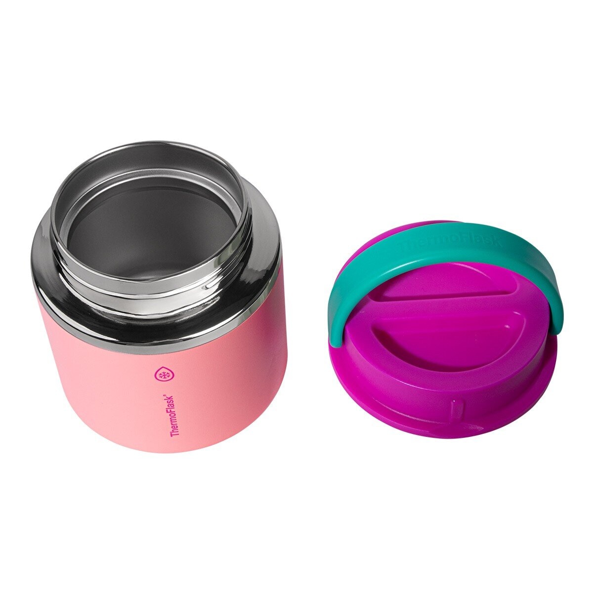 Thermoflask 不鏽鋼真空食物燜燒罐 591毫升 X 2件組 珊瑚粉+藍 Thermoflask 不鏽鋼真空食物燜燒罐 591毫升 X 2件組 珊瑚粉+藍