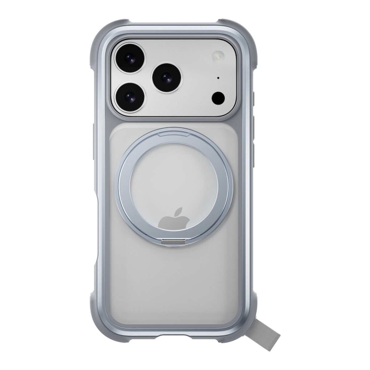 MAGEASY Odyssey Stand M 超軍規防摔磁吸支架手機殼 iPhone 17 Pro(迷霧) + 鏡頭保護貼Lenz(迷霧) + Vetro 9H 鋼化玻璃保護膜