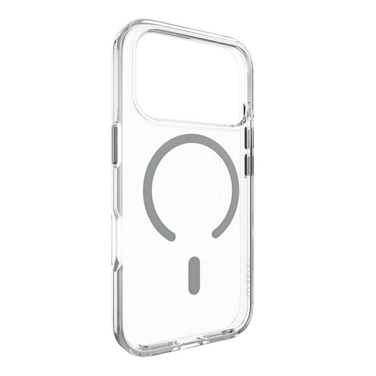 MAGEASY Bright M 不發黃軍規磁吸透明殼 iPhone 17 Pro(迷霧磁圈) + 鏡頭保護貼Lenz鈦合金(午夜鈦) + Vetro 9H 鋼化玻璃保護膜