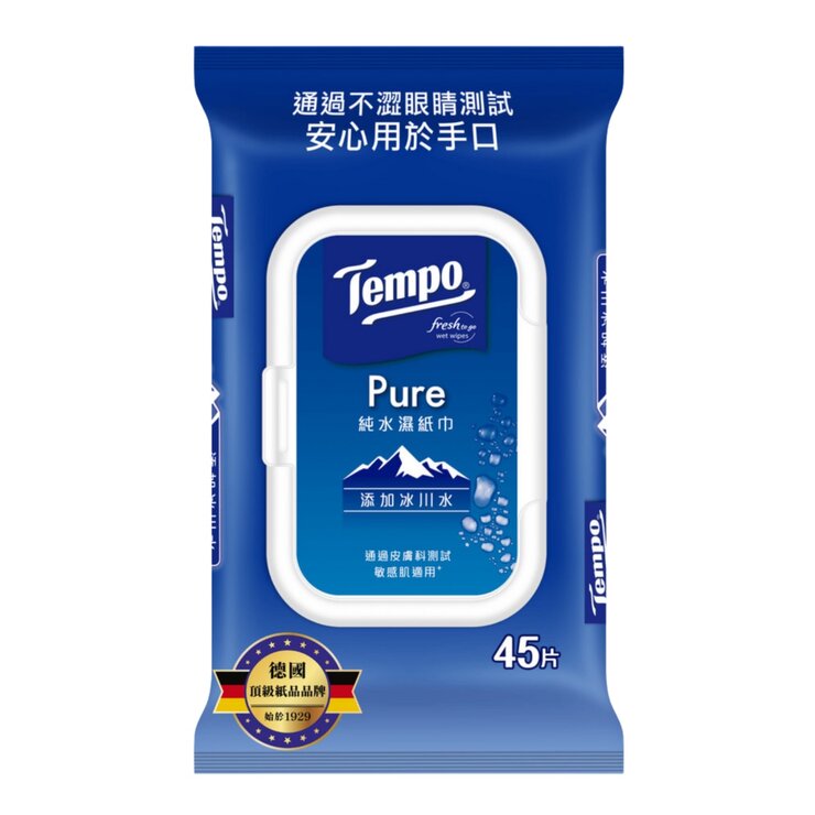 Tempo 純水濕巾家庭裝 45張 X 10包 X 2箱 Tempo 純水濕巾家庭裝 45張 X 10包 X 2箱