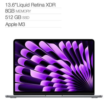 Apple MacBook Air 13吋 搭配 M3 晶片 8 核心 CPU 10 核心 GPU 8GB 記憶體 512GB SSD