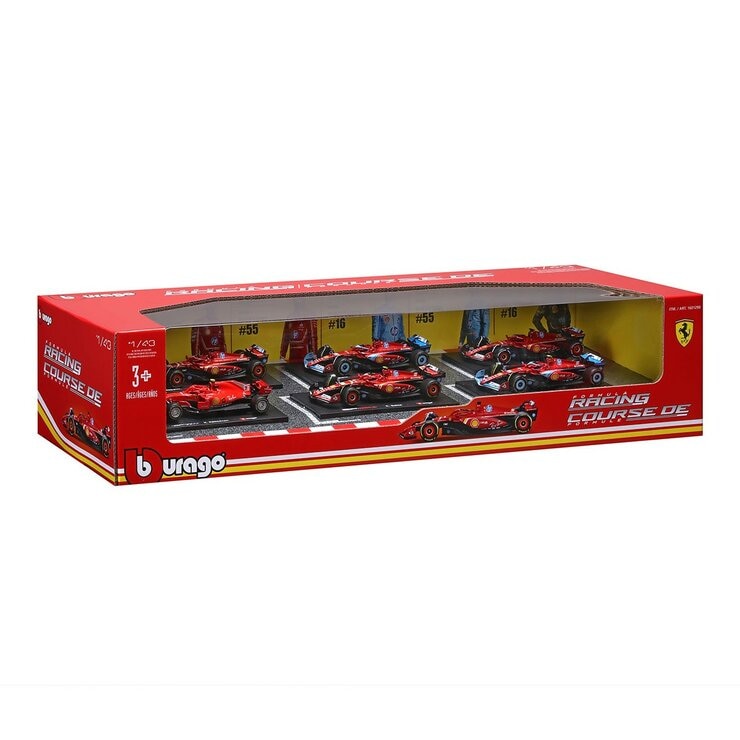 Bburago 1:43 F1 賽車收藏模型車 6入組 Ferrari / 3歲以上