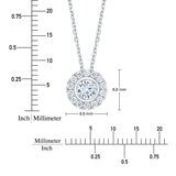0.50克拉 14K白K金 圓形鑽石項鍊 VS2/I