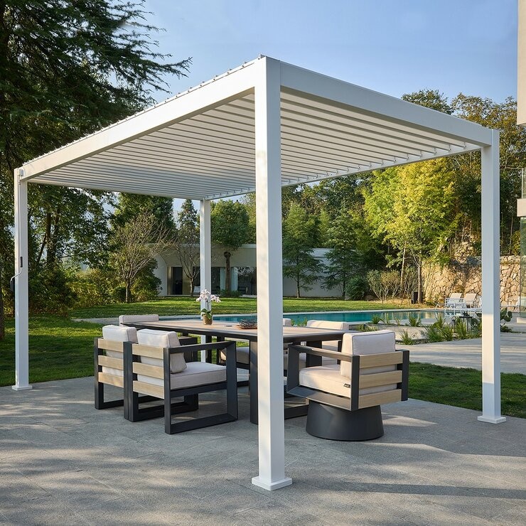 Mirador 111DA 8.8呎 X 14.4呎 戶外遮陽亭 白色 Mirador 111DA 8.8呎 X 14.4呎 戶外遮陽亭 白色