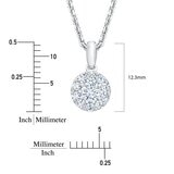 1克拉 14K白K金 圓形鑽石項鍊耳環組 VS2/I 1克拉 14K白K金 圓形鑽石項鍊耳環組 VS2/I